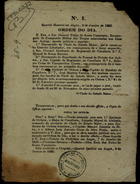 Ordem do Dia 1833/1836