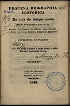 Pequena Biographia Histrica da vida do insigne padre Jeronymo Emiliano DAndrade